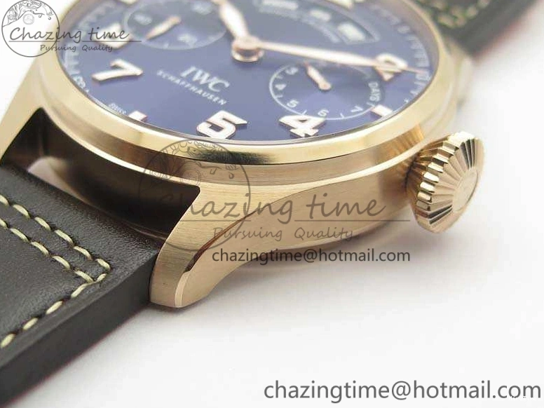 MIROTIME 0302 Big Pilot Real PR IW502701 RG YLF 1:1 Best Edition Blue Dial On Calfskin Strap A Classic 7225